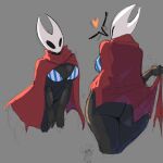  &lt;3 1:1 2023 absurd_res anthro areola arthropod big_breasts big_butt black_body black_eyes bra breasts butt cape clothing crowsdomeart duo female hand_on_breast happy hi_res hollow_knight hornet_(hollow_knight) huge_breasts insect male nipples red_cape simple_background team_cherry text the_knight_(hollow_knight) thick_thighs underwear vessel_(species) wide_hips 