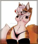 anthro big_breasts black breasts butt canid canine clothing dominant dominant_female female female/female female_on_top fluffy fox fox_tail fur furry kirry kirry_kitten kirry_kitten_01 kynn leg_markings lencerie mammal markings muslos nude nude_anthro ogawa on_top panties skinny solo thick_thighs thigh_markings underwear 