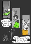  2023 absurd_res anthro beauchamp_(halcyon) cloud comic dialogue digital_media_(artwork) duo english_text fur greyscale hair halcyon_(series) herba_(halcyon) hi_res lagomorph leporid lost_andsafe male mammal monochrome mouse murid murine nature open_mouth plant rabbit rodent simple_background sky smile text tree 
