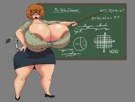  2023 absurd_res angry animal_print big_breasts bovid bovine breasts brewheardt chalkboard clothing cow_print cowgirl_(disambiguation) eyewear ginger glasses hi_res holstaurus horn huge_breasts hyper hyper_breasts mammal miss_chesner tail tail_tuft teacher tight_clothing tuft viola wide_hips 