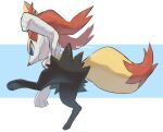  ambiguous_gender biped black_body black_fur black_legs blue_eyes braixen colored colored-in digital_media_(artwork) digital_painting_(artwork) feral fur fur_tuft generation_6_pokemon inner_ear_fluff makotoo nintendo orange_body orange_fur orange_inner_ear_fluff orange_tail_tip pokemon pokemon_(species) shaded shadow signature simple_background solo tail tuft white_arms white_background white_body white_fur yellow_body yellow_ears yellow_fur yellow_tail 