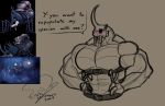  arthropod beetle belt blush dialogue entitropy hi_res hollow_knight insect male muscular solo stag_beetle team_cherry the_last_stag 