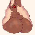  anthro big_butt bodily_fluids breasts brown_body butt female fur generation_4_pokemon hi_res huge_butt lagomorph leporid looking_at_viewer looking_back lopunny mammal mimidumpi nintendo nude pokemon pokemon_(species) rabbit simple_background slightly_chubby solo steam sweat thick_thighs 