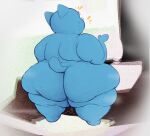  2018 anthro back_fat big_butt blue_body blue_fur blue_tail butt cartoon_network cellulite domestic_cat emanata eyelashes felid feline felis female fur mammal mature_anthro mature_female nicole_watterson nude obese obese_anthro obese_female overweight overweight_anthro overweight_female solo tail the_amazing_world_of_gumball wet whiteraff 