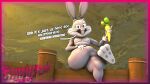 3d_(artwork) anthro bugs_bunny digital_media_(artwork) hi_res lagomorph leporid looney_tunes male male/male mammal rabbit shinyagaia short_stack solo source_filmmaker thick_thighs warner_brothers 