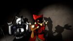  16:9 3d_(artwork) a-d033_(a-doss) a-doss andra_(domibun) anthro bodypaint canid canine clone creepy darkness digital_media_(artwork) fellatio female fox fur group hi_res machine male mammal mysterious oral penile protogen red_body red_fur sex shadowy_figure source_filmmaker teal_eyes war_paint white_body white_fur widescreen yellow_eyes 