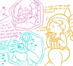  anthro bandana_waddle_dee breasts chinchillid english_text eyewear fecto_elfilis female food glasses group hi_res kirby kirby_(series) lewdchuu_(artist) male mammal monochrome nintendo phone popcorn profanity pyon_(lewdchuu) rodent sketch text trio waddle_dee 