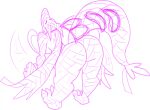  anthro boo_(disambiguation) butt dragon dynamitemanex female motion_lines mummy simple_background solo tail text undead white_background 