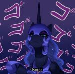  armor blue_eyes blue_theme english_text equid equine ethereal_hair female friendship_is_magic hasbro headgear helmet hi_res horn kanji mammal marenlicious meme menace my_little_pony nightmare_moon_(mlp) pupils slit_pupils solo sparkles text winged_unicorn wings 