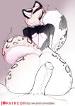  absurd_res alternate_species anthro anthrofied big_breasts blindfold breasts butt duo erection felid female fur furrification genitals hair hi_res imminent_sex male male/female mammal nier_automata rear_view spots spotted_body spotted_fur voicedbarley white_body white_fur white_hair yorha_2b 