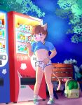  absurd_res anthro briefs clothed clothing clothing_lift domestic_cat embarrassed exhibitionism exposed_underwear felid feline felis hi_res luce_bontemps male mammal night outside shinko shirt shirt_lift solo topwear underwear vending_machine 