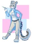  clothing coat felid feline female hi_res lab_coat mammal melangetic nashida pantherine snow_leopard syringe topwear 