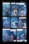  anthro bastionshadowpaw canid canine canis clothed clothing comic dalmatian dialogue digital_media_(artwork) domestic_dog duo english_text felid feline fur hair hi_res krechevskoy male mammal pantherine simple_background spots text tiger 