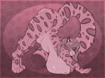  anthro areola ass_up big_breasts big_butt blizzie_(blizzieart) blizzieart breasts breasts_on_ground butt digital_media_(artwork) felid female hair hi_res huge_breasts long_hair mammal monochrome motion_lines pantherine slightly_chubby snow_leopard solo stretching tremble_spikes 