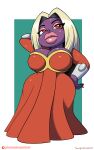  absurd_res breasts cleavage clothed clothing female generation_1_pokemon hand_behind_head hand_on_hip hi_res humanoid jynx lips nintendo omegasunburst pokemon pokemon_(species) solo thick_lips wide_hips 