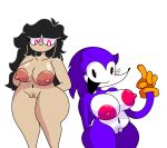  alpha_channel anthro areola big_breasts black_eyes black_hair breasts clothing creepypasta duo eulipotyphlan eyelashes fan_character female fur genitals gloves hair handwear hedgehog hi_res human mammal maturecake navel needlem0use_(analogue_horror) nipples nude open_mouth orange_clothing orange_gloves orange_handwear pink_areola pink_eyes pink_nipples purple_body purple_fur pussy sarah_(needlemouse) sega simple_background smile sonic.exe_(creepypasta) sonic_the_hedgehog sonic_the_hedgehog_(series) tan_body tan_skin thick_thighs transparent_background white_body white_fur wide_hips 