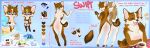  absurd_res anthro breasts canid canine canis clothed clothed/nude clothing domestic_dog english_text female fox genitals hi_res husky lingerie mammal mikty_miki model_sheet nordic_sled_dog nude pussy solo spitz swift_(sleekhusky) text 