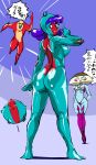  balloon_with_face balloonie blue_body blue_skin butt clothing elephanko female for_a_head group gum_mario hair hi_res humanoid inflatable lemures_(sailor_moon) male mamesi-ii monster monster_girl_(genre) nipple_outline nude object_head pointy_breasts pooko purple_hair sailor_moon_(series) text thong translation_request trio underwear 