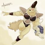  anthro armor canid canine canis crimenes domestic_dog dragon_ball fur hi_res male mammal solo weapon 