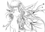  1girl ahoge body_horror braid breasts completely_nude cowboy_shot floating_hair flower_wings half-closed_eyes insect_wings leaf_wings long_hair mismatched_wings monochrome niyemiiii no_mouth no_nipples nude plant_wings pregnant sayonara_wo_oshiete side_braids simple_background skinny small_breasts suction_cups sugamo_mutsuki tendril tentacles very_long_hair wings 