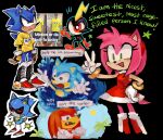  9474s0ul amy_rose animal_ears animal_nose arms_up black_background black_eyes bracelet character_print closed_mouth commander_peepers commentary crossed_arms dress english_commentary english_text fang furry furry_female furry_male gloves green_eyes jewelry knuckles_the_echidna meme metal_sonic one-eyed open_mouth partially_submerged photo_inset red_dress red_eyes red_footwear shirt short_sleeves simple_background sleeveless sleeveless_dress smile sonic_(series) sonic_the_hedgehog sonic_the_hedgehog_(classic) speech_bubble spongebob_squarepants spongebob_squarepants_(character) standing star_(symbol) t-shirt tail thumbs_up v wander_over_yonder water white_gloves yellow_shirt 