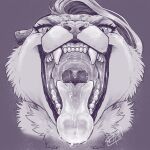  anthro blizzie_(blizzieart) blizzieart bodily_fluids cheek_tuft detailed_mouth digital_drawing_(artwork) digital_media_(artwork) drooling facial_tuft fangs felid female gaping_mouth headshot_portrait hi_res mammal neck_tuft open_mouth pantherine portrait pupils saliva saliva_on_tongue slit_pupils snow_leopard solo teeth tongue tongue_out tuft undercut uvula 