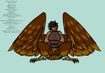  avian bottomless clothed clothing european_mythology female genitals greek_mythology harpy hi_res mature_female mythological_avian mythology pussy randomly_generated ravenpen15 simple_background slightly_chubby 