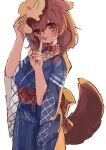  :p absurdres alternate_costume animal_collar animal_ears blue_kimono blush braid brown_eyes brown_hair character_mask collar cowboy_shot dog_ears dog_girl dog_tail double-parted_bangs finger_to_mouth hair_between_eyes highres hololive index_finger_raised inugami_korone japanese_clothes kimono listener_(inugami_korone) long_hair low_twin_braids low_twintails mask mask_on_head nail_polish red_collar shushing sleeves_rolled_up tail tongue tongue_out twin_braids twintails virtual_youtuber whcamellia00 wide_sleeves yellow_nails yukata 