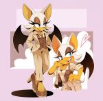  &lt;3 2022 anthro bat breasts cleavage clothed clothing danielasdoodles eyeshadow female footwear fur hi_res high_heels lipstick makeup mammal open_mouth open_smile rouge_the_bat sega signature simple_background smile solo sonic_the_hedgehog_(series) suit tan_body tan_skin white_body white_fur wings 