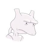  davidbcooper dot_eyes frown generation_1_pokemon hi_res humor legendary_pokemon male mewtwo moe_szyslak nintendo pokemon pokemon_(species) simple_background solo the_simpsons white_background 