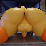  absurd_res adri164 anus balls big_balls big_butt bodily_fluids butt cum cum_in_ass cum_inside ejaculation erection five_nights_at_freddy&#039;s five_nights_at_freddy&#039;s_2 genital_fluids genitals hi_res intersex scottgames toy_chica_(fnaf) wide_hips yellow_body 