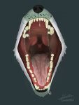  absurd_res ambiguous_gender anatomically_correct anthro bad_breath bodily_fluids breath_cloud breathing canid canine canis female feral front_view hi_res humanoid imminent_vore louisl034 male mammal mouth_shot open_mouth oral_vore saliva smelly solo taur throat tongue tongue_out uvula vore wolf 