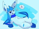  ?! confusion crossgender eeveelution female feral generation_4_pokemon glaceon hi_res male_(lore) mtf_crossgender nintendo nsylveon pokemon pokemon_(species) scarf shiny_pokemon solo starei_(starei) tassels 