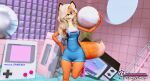 absurd_res canid canine clothing female fox game_boy game_boy_family hi_res mammal nintendo overalls retro smile tape_player 
