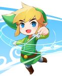  2021 3balkan 5_fingers blonde_hair blue_eyes clothing fingers footwear hair hat headgear headwear hi_res humanoid humanoid_pointy_ears hylian light_body light_skin looking_at_viewer male nintendo open_mouth open_smile smile solo the_legend_of_zelda toon_link wind_waker 