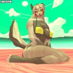  3d_(artwork) anthro breasts clothing digital_media_(artwork) female furry hazmund myra swimwear 