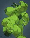  anthro areola back_muscles balls biceps big_balls big_breasts big_butt big_muscles big_penis breasts buckteeth butt claws deltoids feet flaccid flexing_bicep genitals green_areola green_body green_eyes green_hair green_tail grey_background hair herm huge_balls huge_breasts huge_butt huge_muscles huge_penis humanoid_feet humanoid_genitalia humanoid_hands humanoid_penis hyper hyper_balls hyper_genitalia hyper_penis intersex lagomorph leporid looking_at_viewer mammal muscular muscular_arms muscular_legs on_one_leg penis plantigrade quads rabbit rear_view simple_background smile smiling_at_viewer solo standing tail tail_tuft teaselbone teeth toe_claws triceps tuft watermark 