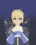  absurdres ahoge armor artoria_pendragon_(fate) blonde_hair fate fate/stay_night fate_(series) gauntlets green_eyes highres non-web_source saber 