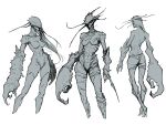  absurd_res antennae_(anatomy) anthro arthropod bikini_thong breasts bruhthesinner carapace claws clothing crab crustacean decapoda digital_media_(artwork) duo exoskeleton female hi_res malacostracan marine monochrome shaded sketch swimwear 