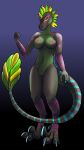  anthro breasts dinosaur dromaeosaurid feathered_dinosaur feathers feet female genitals hi_res pussy raptor_claws reptile scalie solo talons thehatredburrito theropod 