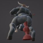  1:1 3d_(artwork) 3d_animation animal_genitalia animal_penis animated anthro balls big_balls big_dildo blender_(software) blender_eevee blue_body blue_skin bovid bovine breasts brown_hair butt cattle codans digital_media_(artwork) dildo dildo_riding dildo_sitting equine_genitalia equine_penis flared_penis genitals grey_background hair himbo hooves horn knotted_dildo male mammal moobs multicolored_body multicolored_penis muscular muscular_anthro nipples odis_(codans) penetration penis saggy_balls sex_toy short_playtime side_boob simple_background solo tail tail_motion tailwag thick_thighs 