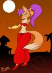  anthro belly_dancer cosplay crossover crossover_cosplay dancing diane_foxington dreamworks female halloween hi_res holidays samuel-neocros shantae shantae_(series) solo the_bad_guys wayforward 