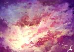  axleaki bird cloud cloudy_sky colorful commentary no_humans original scenery sky sky_focus twilight very_wide_shot 