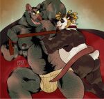  anthro arm_pit clothing collar daddy_kink disney duo fur humanoid jockstrap male male/male muscular muscular_male musk professor_padraic_ratigan_(disney) sniffing spazz_bear the_great_mouse_detective underwear 