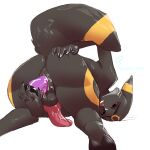  1:1 absurd_res anthro balls bodily_fluids butt butt_grab cloudyday dildo eeveelution generation_2_pokemon genital_fluids genitals hand_on_butt head_down_ass_up hi_res intersex knot knotted_dildo looking_back looking_pleasured maleherm nintendo open_mouth penetration penis pokemon pokemon_(species) presenting presenting_hindquarters pussy pussy_juice sex_toy solo umbreon vaginal vaginal_penetration zero3_delta 