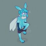  anthro arthropod balls blush bodily_fluids breadysart clothing digital_media_(artwork) genital_fluids genitals hi_res insect lepidopteran male moth nameless_character peeing penis shy simple_background solo underwear urine urine_stream wetting wings 