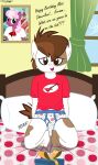  absurd_res anthro bed bedroom clothing equid equine friendship_is_magic furniture gift_box hasbro hi_res horse male mammal my_little_pony pipsqueak_(mlp) pony solo tolpain underwear young 