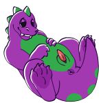  absurd_res anthro anus barney_and_friends barney_the_dinosaur butt dinosaur genitals hi_res hornymitch male paws penis purple_body reptile scalie solo 
