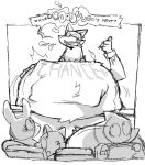  abdominal_bulge anthro autograph avian belly big_belly bird blush burping burping_up_feather canid canine digestion fatal_vore group hi_res lagomorph leporid male mammal rabbit struggling_prey unknown_artist vore 