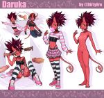  absurd_res daruka_(dirtyero) dirtyero duo female hi_res humanoid long_tongue model_sheet plantigrade tongue 